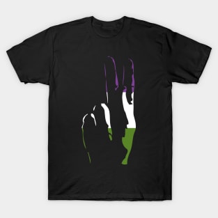 queer pride peace sign T-Shirt